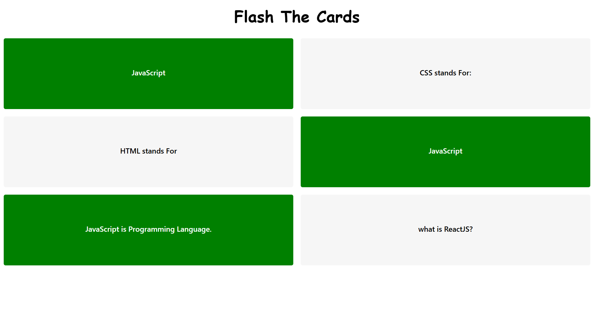 Flash The Cards