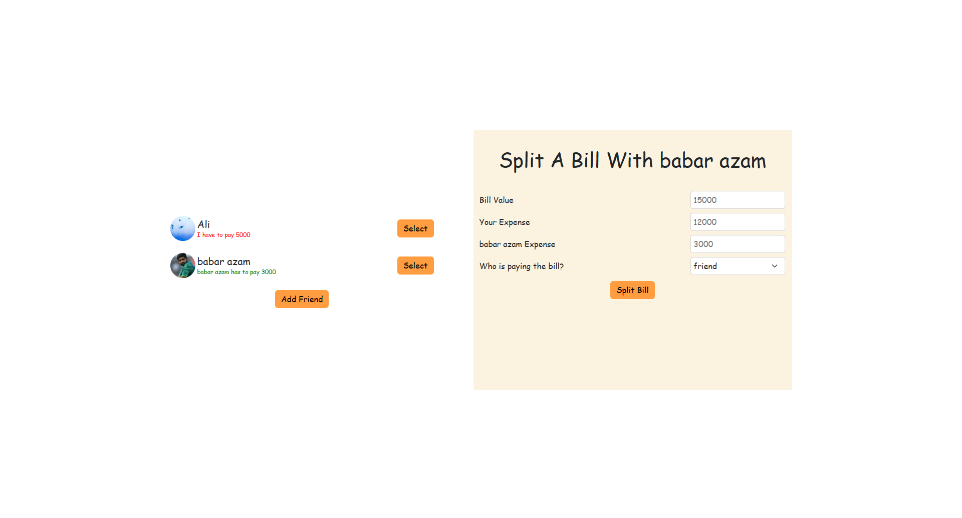 Split The Bill